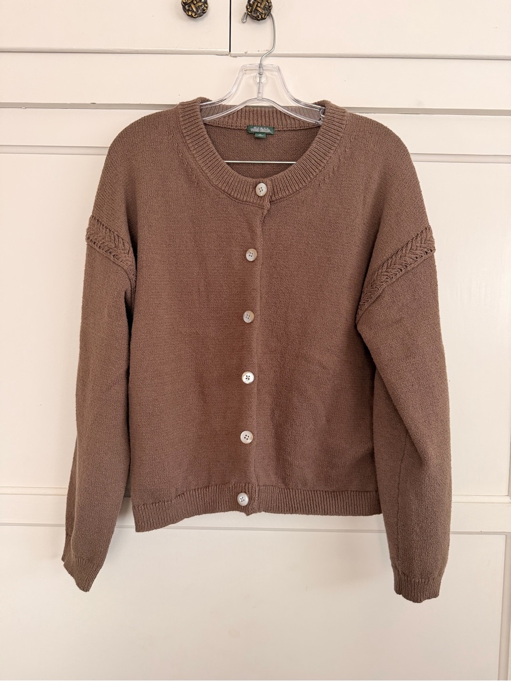 wild fable Brown Button-Up Knit Cardigan
